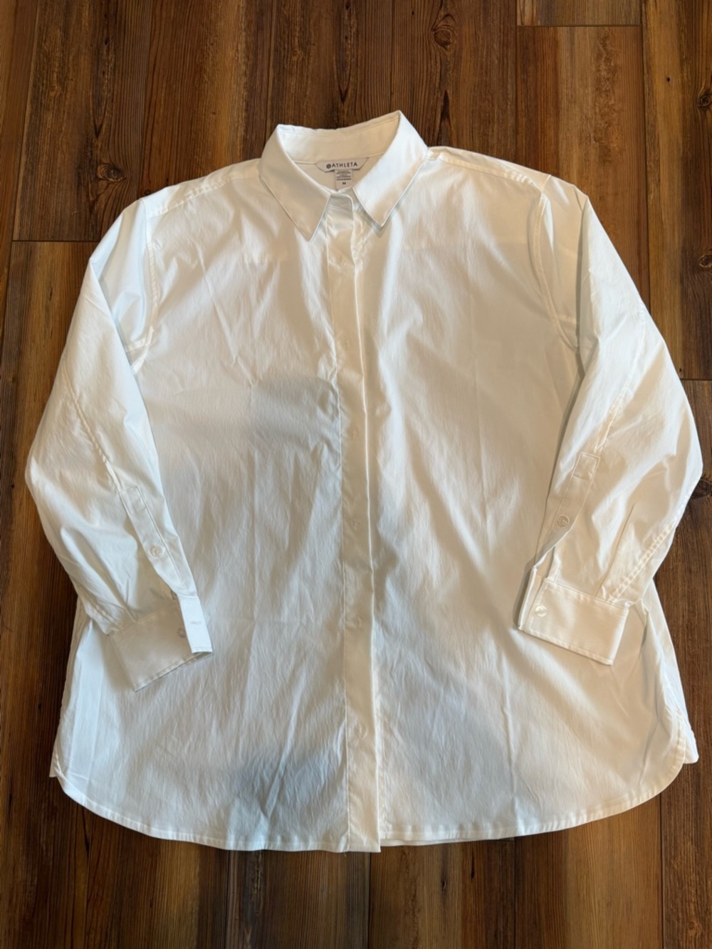 Athleta White Women's Button-Front Collared Blouse